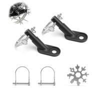 0XBIT Enganche Remolque Bicicleta, Acoplador para Remolque de Bicicleta, con 4 Candados en Forma de U Y 1 Destornillador Multiusos, para La Mayoría de Remolques de Bicicletas