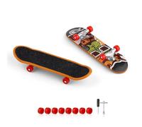 0XBIT Finger Skate, 2 Piezas Fingerboards con Superficie Esmerilada, Mini Skate de Dedos con Patrón Aleatorio, Diseño Sofisticado, Adecuado como Pequeño Regalo para Adolescentes