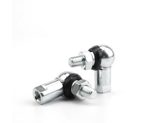 0XBIT Forma de L para Extremo de Varilla Roscada, 2 Piezas CS16 M10 Juntas Esféricas de Enlace Angular, Ángulo Bola Articulación con Pernos para Maquinaria de Construcción, Equipos de Automatización