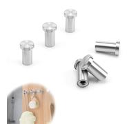 0XBIT Gancho Pared Redondo, 6 Piezas Percha Baño Acero Inoxidable, Colgador Toalla Baño Multifunción, Colgador Baño, con Accesorios de Montaje, Apto para Cocina y Baño