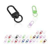 0XBIT Llaveros, 40 Piezas Aleación Zinc Anillas Llaveros, Colores Aleatorios, Mosqueton Llavero con Hebilla Garra Giratoria, para Colgar Juguetes, Llaves, Accesorios Bricolaje