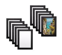0XBIT Marcos de Fotos Pared, 10 Pieza Marco Magnetico Borde Negro, A6 Información Marco con Cierre Magnético, para Marcos Informativos, Paredes, Expositores