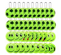 0XBIT Paquete 40 Colgante Reflector Infantil, de Alta Visibilidad Colgante Reflectante, Llaveros Niños Cumpleaños Smiley, para Andar en Bicicleta, Acampar, Correr Caminar Noche