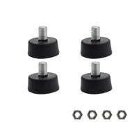 0XBIT Patas Goma, 4 Piezas Ajustable Antideslizante Patas, M10 x 35mm Patas para Mesas, Patas Roscadas, Adecuado para Mesas, Sillas, Armarios, Maquinaria Y Equipos