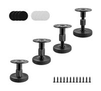 0XBIT Patas Regulables, 4 Piezas Patas Mueble, de 47 A 64 MM Patas Regulables para Muebles, Perforable y Autoadhesivo Patas Muebles Cocina, Adecuado para Sofás, Mesas y Camas