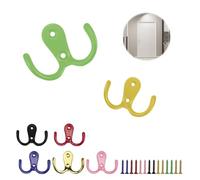 0XBIT Perchas Pared, 7 Piezas Gancho Perchero Color, con Tornillo Ganchospara para Colgar Ropa, Tratamiento de Galvanoplastia Superficial, 7 Colores Brillantes, Adecuado para Dormitorio Baño y Cocina