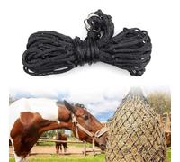 0XBIT Red de Heno para Caballos, Red de Heno para Caballos Extrafina, Negro Red de Heno con Anillo Fijo, Mejorar la Digestión, Alimentador de Heno de Oveja para Alimentar a Caballos, Cabras y Burros