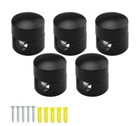 0XBIT Soporte Cable Techo, 5 Piezas Descentralizador Cable, con Ajuste de Cable Visible, Fijación en Techo para Cables Textiles Lámparas de Araña Verticales y Accesorios Colgantes