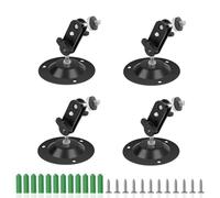 0XBIT Soporte Camara Vigilancia, 4 Piezas Soporte de Pared para Cámara, 360 Grados Soporte de Pared Ajustable para Cámara, Adecuado para Uso Interior y Exterior, Paredes y Techos