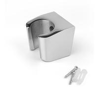 0XBIT Soporte de Ducha, Plata Aleación de Zinc Cabezal de Ducha Soporte, Soporte de Ducha para Montaje en Pared con Tornillos, Compatible con la Mayoría de Cabezales de Ducha