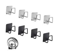 0XBIT Soporte Estropajo Fregadero, 8 Piezas Soporte Esponja Fregadero, Dos Colores, Autoadhesivo Porta Estropajos Fregadero, Soporte de Esponja Inoxidable, para Cocina y Baño
