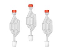 0XBIT Tubos Burbujeador de Fermentación, 3 Piezas Bloqueo de Aire de Fermentación, Tubo de Fermentación con Tapón de Goma, para Elaborar Cerveza, Vino, Chucrut Fermentado