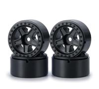 1,0 Pulgadas de plástico de Ruedas de riñón de Cuanto 5 SPOCHES COMPABILIDAD Compatible con 1 24 Escala RC Crawler Car SCX24 Piezas de actualización para de vehículos Fuera de Carretera(Black)