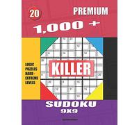 1,000 + Premium sudoku killer 9x9: Logic puzzles hard - extreme levels: 20 (Killer sudoku)