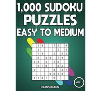 1,000 Sudoku Puzzles Easy to Medium: Big Book of Sudoku's for Adults with Solutions (Vol. 1) - UK