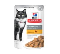 1.02 KG 12 sobres x 85 g Hill's Science Plan Sterilised Mature Pollo en Salsa sobre para gatos