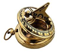 1.02 pulgadas oro latón antiguo bolsillo magnético vintage brújula martina mirada náutica sol reloj