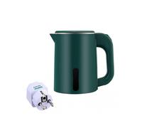 (1.0L,Green)Small Electric Kettle with Germans Plug Adapter Ergonomic Handle Design Tea Kettle for Kitchen