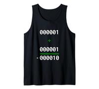1+1=10 Binario Matemáticas Broma Programador Humor Camiseta sin Mangas