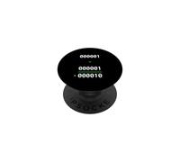 1+1=10 Binario Matemáticas Broma Programador Humor PopSockets PopGrip Adhesivo