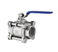 1-1/2 1-3/4 Rosca hembra SS201 SS304 Acero inoxidable 1000 WOG Válvula de bola de puerto completo de 3 piezas DN32 DN40(Stainless Steel 201,1.5)