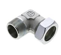 1 1/2'' NPT Macho x 42L Codo de acero galvanizado de 90 grados Anillo de corte 160 Bar DIN 2353
