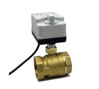 1-1/2" Two Way Motorized Ball Valve With Manual Switch 220V 12V 24V Brass Electric Ball Valve 3-Wire 2 Point Control(12VDC)
