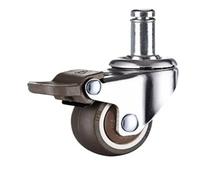 1/1.25/1.5/2 Inch Furniture Casters Wheels Rubber Swivel Castor Trolley With Brake Para el Hogar y la Oficina(G-brake,1.5 inch)