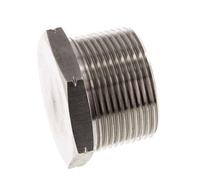 1 1/4'' NPT Macho Tapón de cierre de acero inoxidable con hexágono exterior 80 Bar