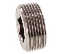 1 1/4'' Tapón de cierre de acero inoxidable con hexágono interior sin cuello 40 Bar