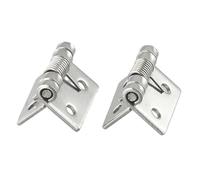 1/1.5/2/3Inch Silver Spring Door Hinge Stainless Steel Self Closing Design 2Pcs(1 Inch)