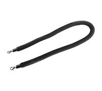 1.1" Thick New Queue Barrier Stanchion Rope with Polished Metal Hooks,Barrier Rope Crowd Control Velvet, for Hotels Movie Theaters(Black,1m/3.3ft/39inch)
