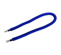 1.1" Thick New Queue Barrier Stanchion Rope with Polished Metal Hooks,Barrier Rope Crowd Control Velvet, for Hotels Movie Theaters(Blue,2m/6.6ft/79inch)
