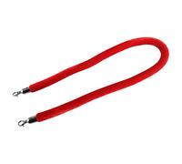 1.1" Thick New Queue Barrier Stanchion Rope with Polished Metal Hooks,Barrier Rope Crowd Control Velvet, for Hotels Movie Theaters(Red,2.7m/8.9ft/106inch)