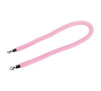 1.1" Thick New Queue Barrier Stanchion Rope with Polished Metal Hooks,Barrier Rope Crowd Control Velvet, for Hotels Movie Theaters(Pink,0.6m/2ft/24inch)