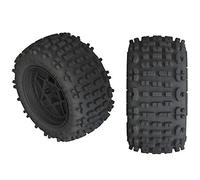 1/10 DBoots Backflip LP delantero/trasero 3.8 neumáticos premontados, 17 mm Hex, Negro (2): 4S