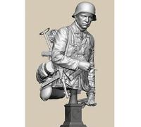 1/10 - Kit de modelismo de Busto de Resina de Soldado alemán de la Segunda Guerra Mundial Kit de modelismo de Resina de Soldado sin Pintar ni Montar //A3S2O5