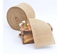 1-10 metros/rollo de Yute Natural arpillera con encaje cinta cáñamo Vintage rústico decoración del banquete boda manualidades DIY Para manualidades(25mm width,1 Meter)