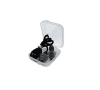 1-10 pares de tapones de silicona con cancelación de ruido, reutilizables, con cuerda, impermeables, para natación, vienen con caja (1 par negro)