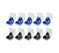 1-10 pares de tapones de silicona con cancelación de ruido, reutilizables, con cuerda, impermeables, para natación, vienen con caja (10 pares mixtos 03)