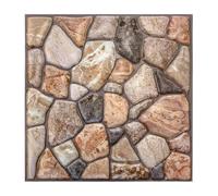 1/10 piezas 3D Faux Stone Peel and Stick Panel de pared autoadhesivo for azulejos de cocina contra salpicaduras Adhesivo de pared 3D Adhesivo de azulejos 30 cm X 30 cm(Coffee - 1pc)