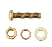 1-10 piezas 4 en 1 de latón cruz cabeza redonda perno M3-M8 tornillo para máquina de cobre tuerca arandela plana arandela elástica conjunto combinado (20 mm,(1pcs) -M8)