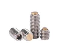 1-10 piezas M2-M16 acero inoxidable cabeza hexagonal hueca tornillos de fijación con punta de cobre, M5x20-3x1mm(5 piezas)