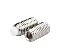 1-10 piezas M2-M16 acero inoxidable cabeza hexagonal hueca tornillos de fijación con punta de goma, M5x20-3x1mm(5 piezas)