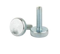 1/10 piezas M3 M4 M5 M6 M8 M10 GB835 Tornillos moleteados de cabeza plana for apretar a mano, pernos de mariposa for vidrio, ajuste sin herramientas, DIN653(Zinc plated,2pcs M8x20)