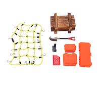 1/10 RC Car Decoration Tools Set | Luggage Net Shovel for SCX10 (Yellow)