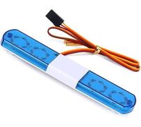 1/10 RC Car Simulation Police Lights Multi-Function Flash, lámpara led nueve modos de luz parpadeante para 1/8 Crawler Off Road Rally Truck Cars HSP Traxxas Tamiya RC4WD (azul, 145mm)