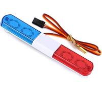 1/10 RC Car Simulation Police Lights Multi-Function Flash, lámpara led nueve modos de luz parpadeante para 1/8 Crawler Off Road Rally Truck Cars HSP Traxxas Tamiya RC4WD (azul-rojo, 145mm)
