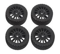 1/10 RC coche neumático plástico llanta caucho RC coche rueda neumático reemplazo para TT01 TT02 XV01 diseño respetuoso del medio ambiente duradero para un rendimiento mejorado (Negro)