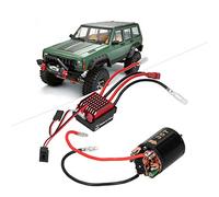 1/10 RC Motor ESC, 540 Motor Cepillado 35T 45T 55T con 360a ESC Combo, 1/10 Electric RC Controlador de Alta Velocidad T Plug Accesorio Apto para Tamiya 1/10 RC Racing Car Truck(45T)